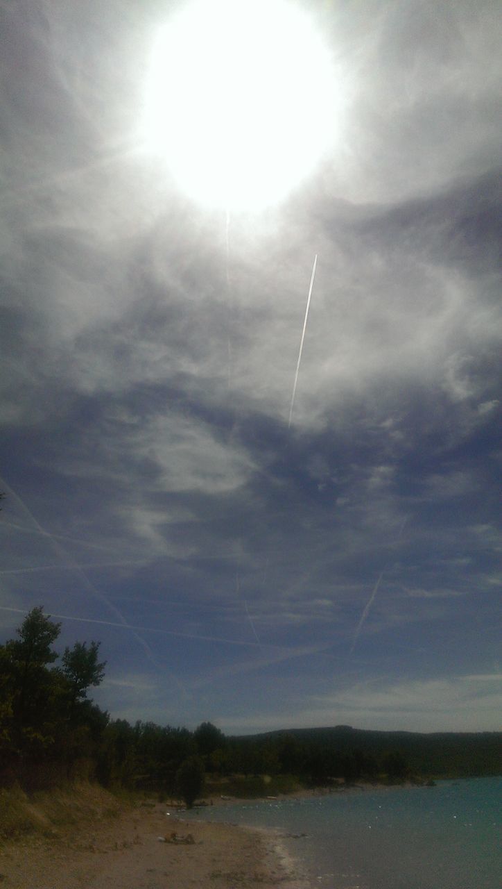 VAPOR TRAILS IN SKY