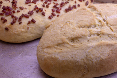 Close-up of bread on table