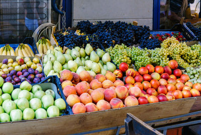 Fruits for sale at market stall