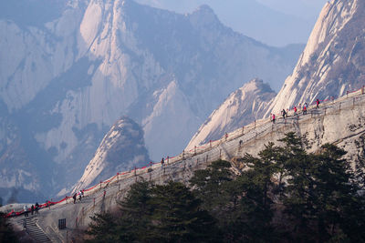 Panoramic view of mountains against sky