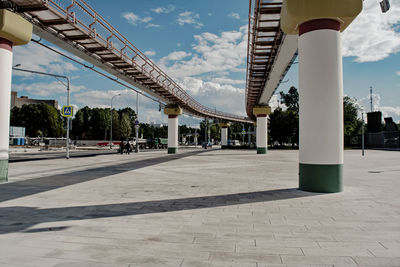 Road by building against sky