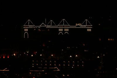 Illuminated lights at night