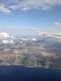 Aerial view of landscape against sky