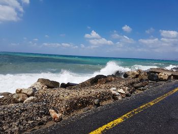 Scenic view of sea against sky