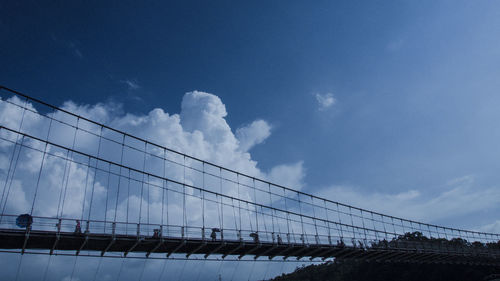 Low angle view of bridge against sky