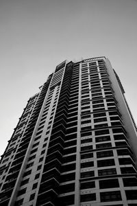 Low angle view of modern building against sky
