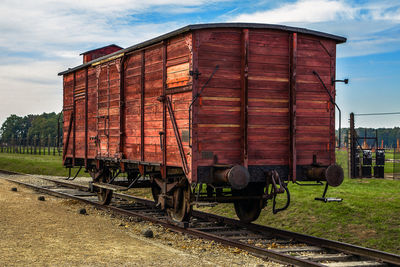 Train remembrance day concept, auschwitz birkenau concentration camp