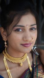 Close-up portrait of a beautiful young woman