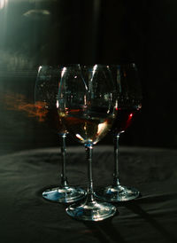 Close-up of wine glass on table