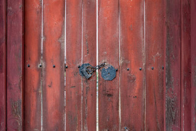 Full frame shot of old wooden door