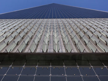 Low angle view of modern building against sky