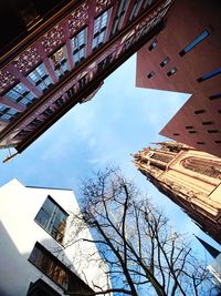 Low angle view of buildings against sky