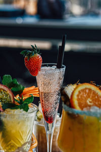 Close-up of drink on table