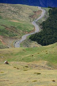 Aerial view of road passing through landscape