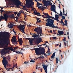 Full frame shot of logs on wall