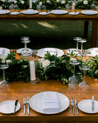 View of dining table