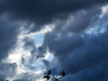 Low angle view of storm clouds in sky