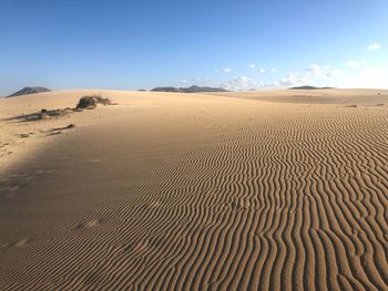 Scenic view of desert against sky