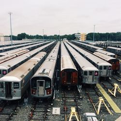 Train on railroad track