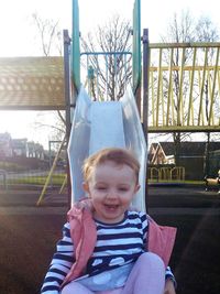 Portrait of boy in playground