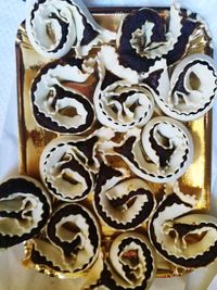 Close-up of cookies on table