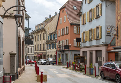 Cars on street in city