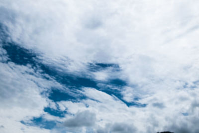 Low angle view of clouds in sky