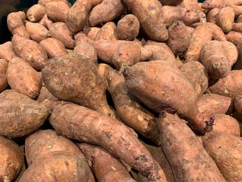Full frame shot of bread for sale at market