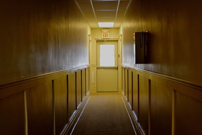 Empty corridor of building