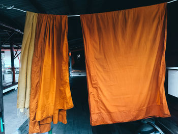 Clothes drying on clothesline