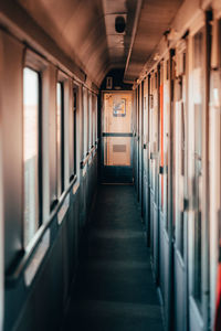 Empty corridor of building