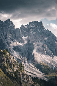 Aerial view of landscape and mountains against sky