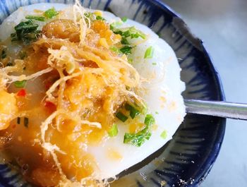 Close-up of soup in bowl