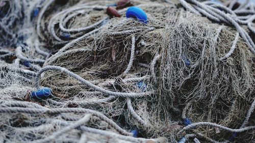 Full frame shot of fishing net