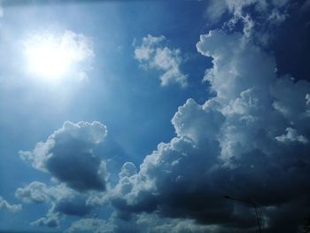 Low angle view of clouds in sky