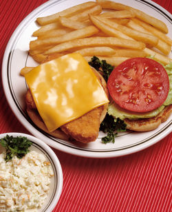 High angle view of breakfast served on table