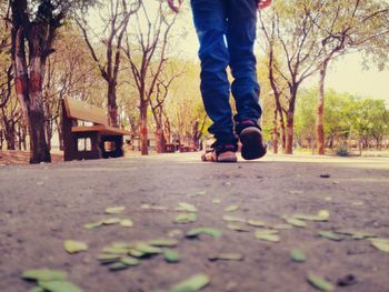 People walking on road