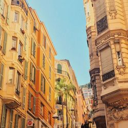 Low angle view of buildings in city