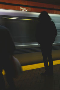 Train at railroad station platform