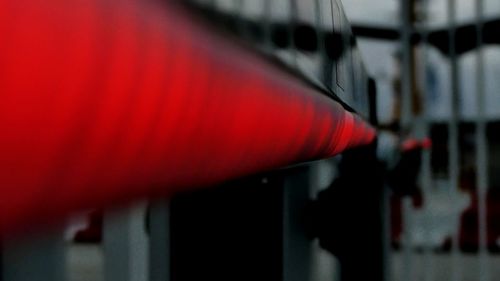 Close up of red fabric