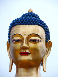 Bronze great buddha dordenma in the mountains of bhutan near thimphu