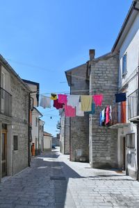 A characteristic street of castiglione messer marino, a village in the abruzzo, italy.