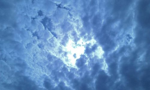 Low angle view of cloudy sky