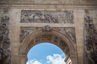 Low angle view of historical building