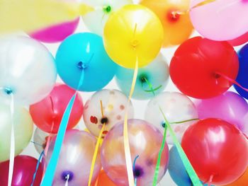 Full frame shot of multi colored balloons