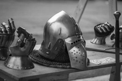 Close-up of figurine on table