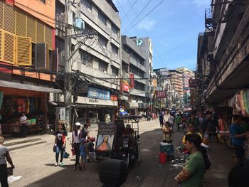 People walking on street