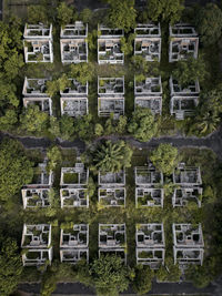 High angle view of built structure in park