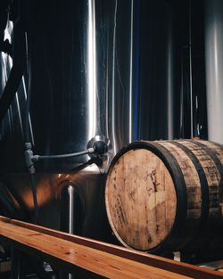 Full frame shot of beer in container