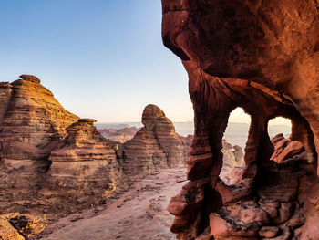 View of rock formations